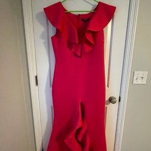 Badgley Mischka Hot Pink Formal Dress 14